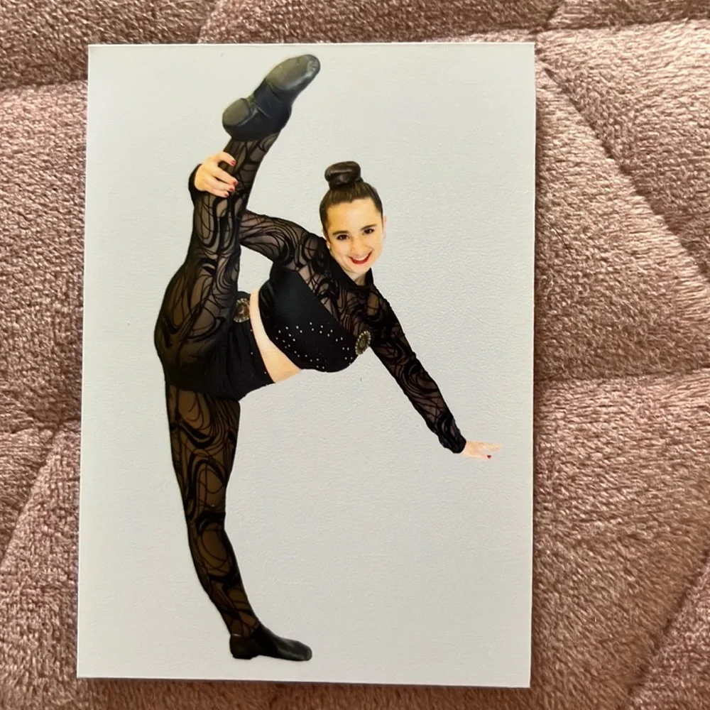 Jazz dance costume, black size 4-6. Bottom layer pants really unique, costume